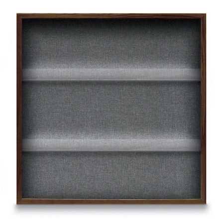 United Visual Products Outdoor Enclosed Combo Board, 48"x36", Satin Frame/Burgundy & Rubber UVCB4836OD-BURGUN-RUBBER